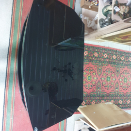 Тумбочка под телевизор AKMA, закалённое стекло. Россия. Картинка 2
